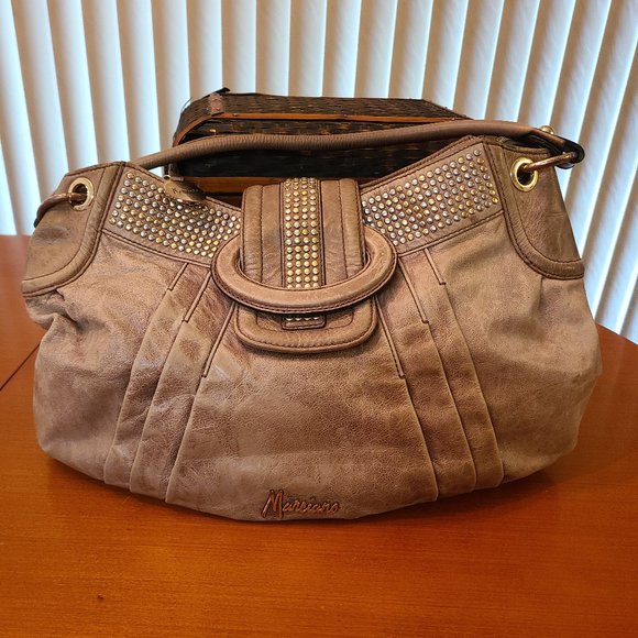 Marciano Leather Bag Studded Hobo Large Size. - Picture 1 of 11